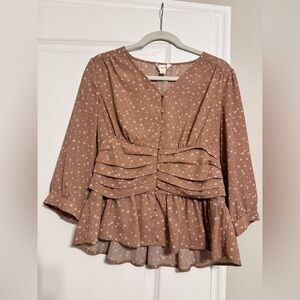 Orange Creek Mauve Floral Blouse